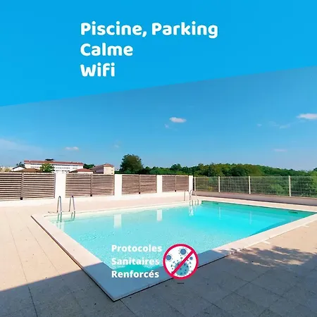 La Baignade De Montaigu, Piscine Et Garage Couvert Bayonne Buitenkant foto